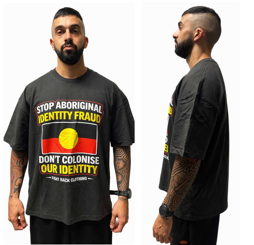Stop Aboriginal Identity Fraud Tee (Mob only)